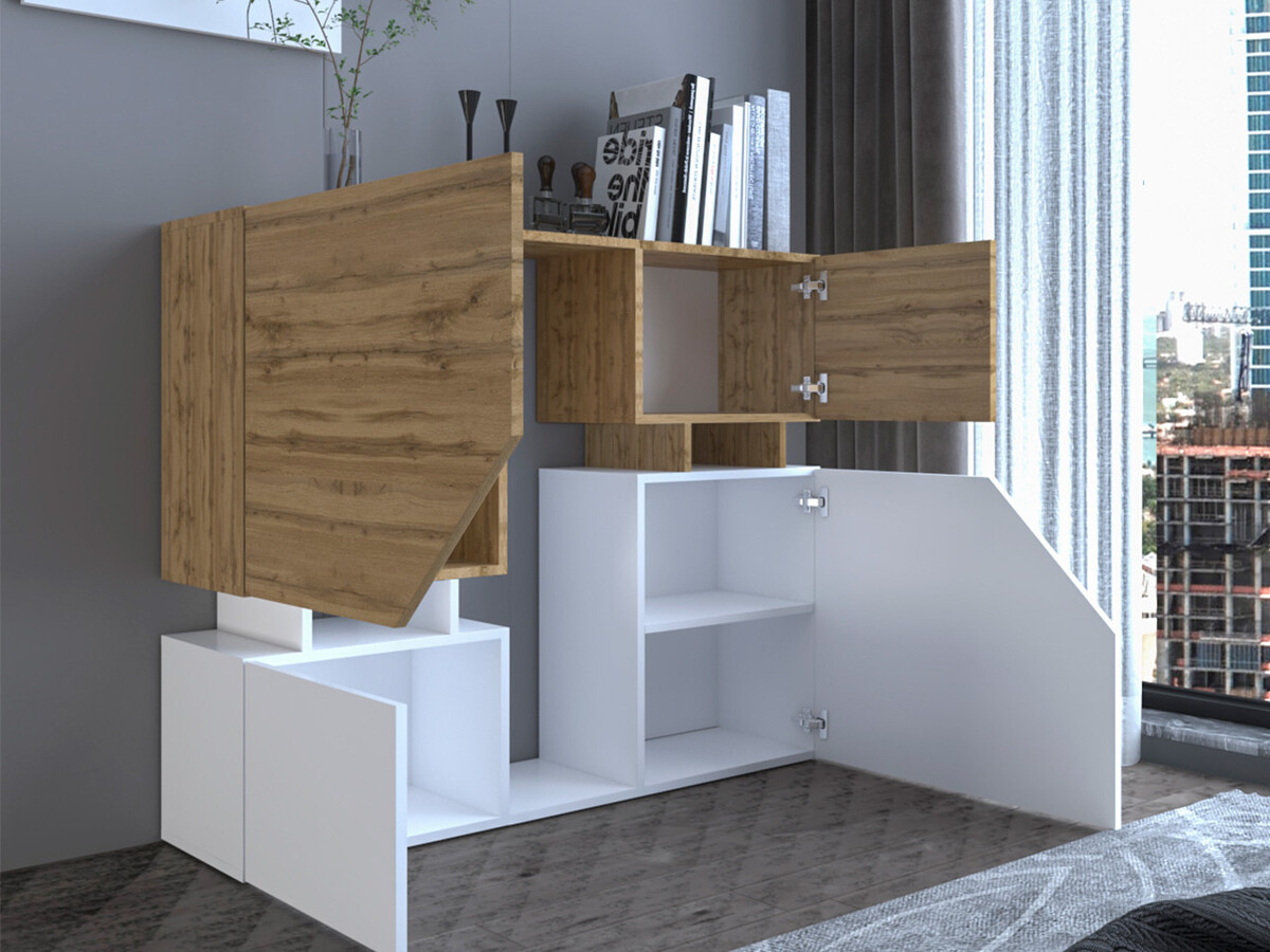 Parete attrezzata Comfivo Daldune 103 (Quercia di Wotan + Antracite)