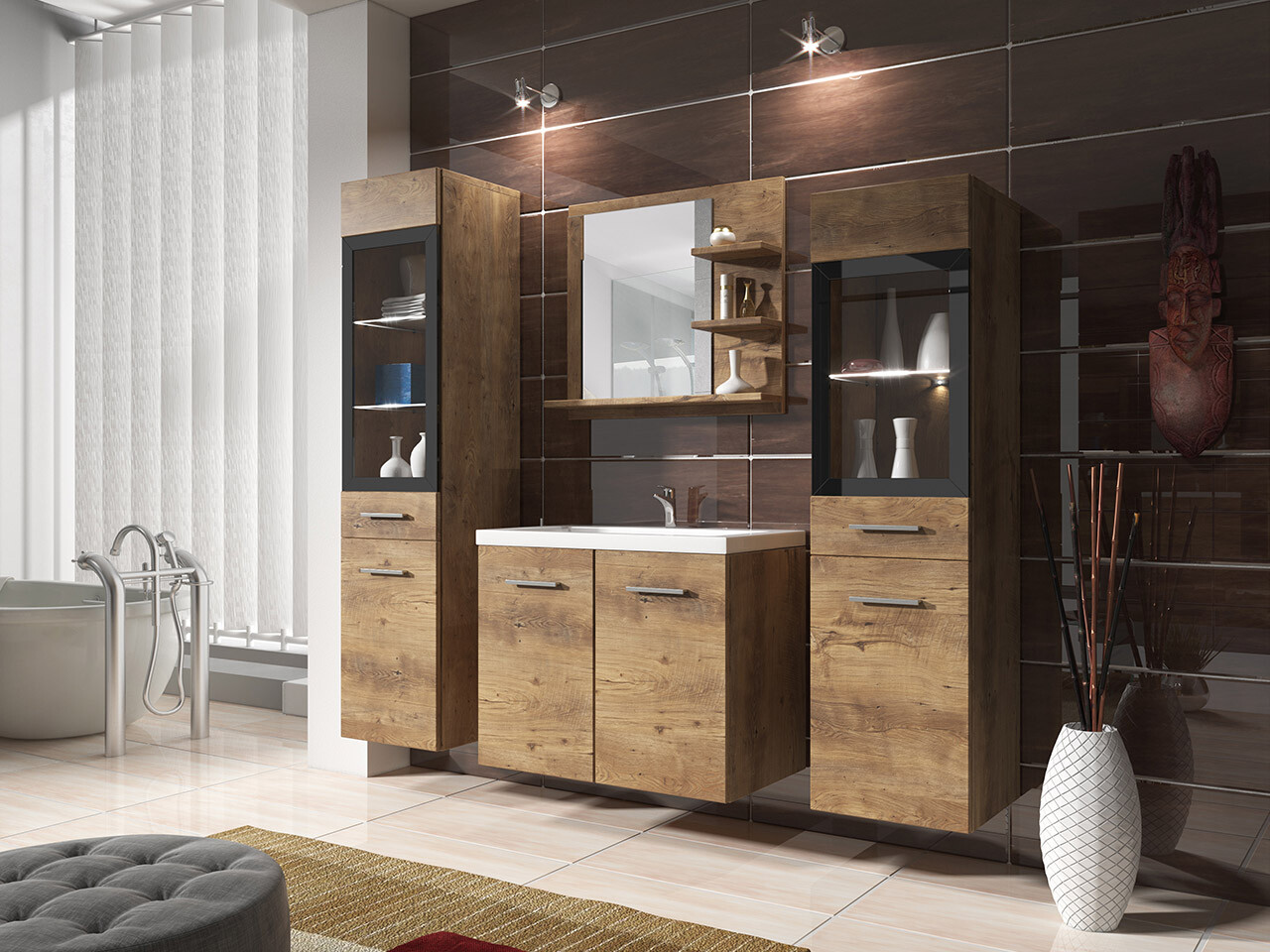 Set bagno Scientia IV (Castagna)