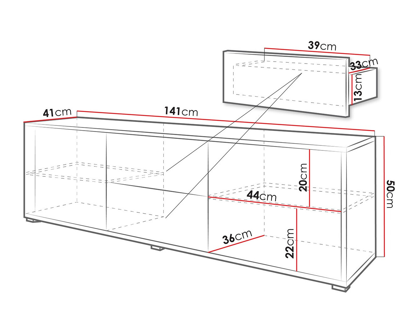 Mobile porta TV Comfivo Tutela (Bianco)