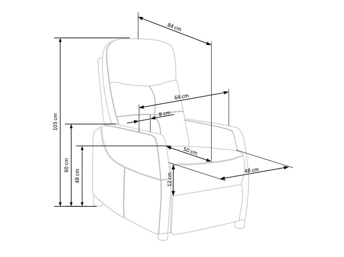 Poltrona regolabile Houston 992 (Bluvel 19)