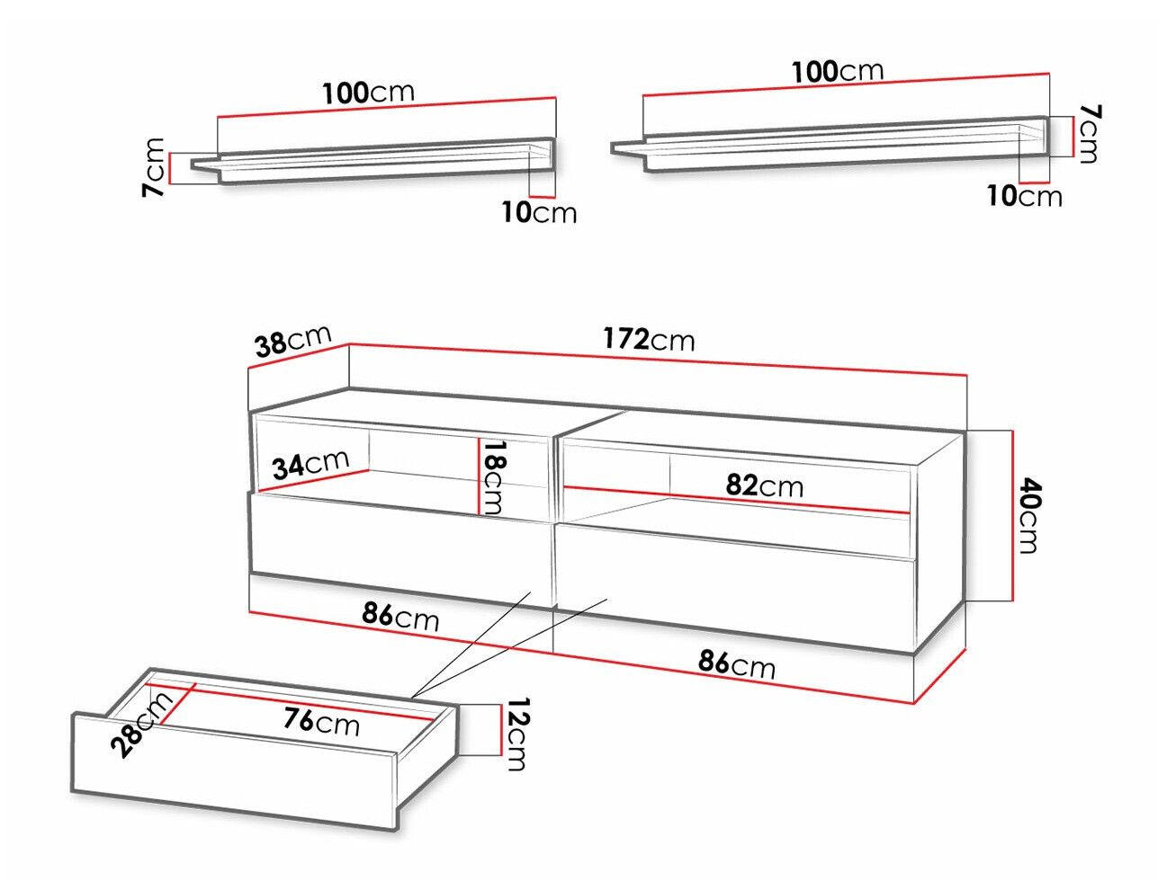 Mobile porta TV Fraga