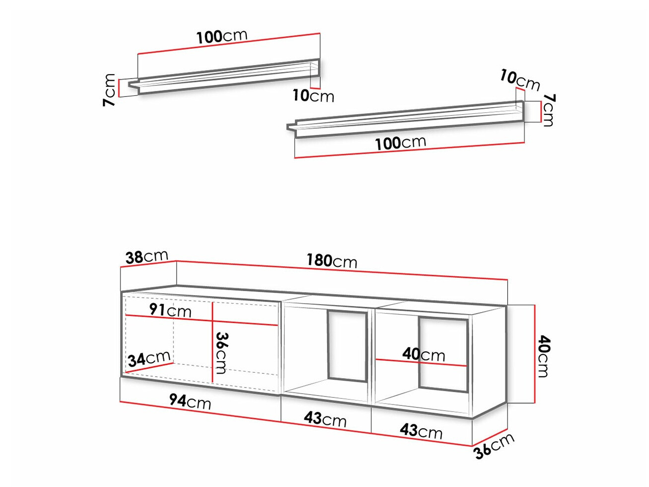 Parete attrezzata Fraga