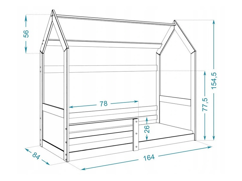 Letto Aurora 174 (Bianco)