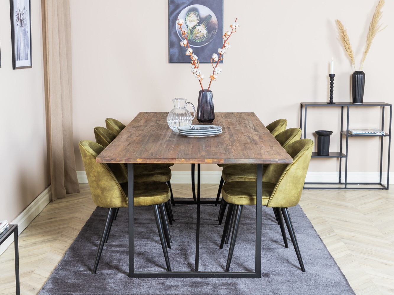 Set sala da pranzo Dallas 1598 (Verde polveroso)