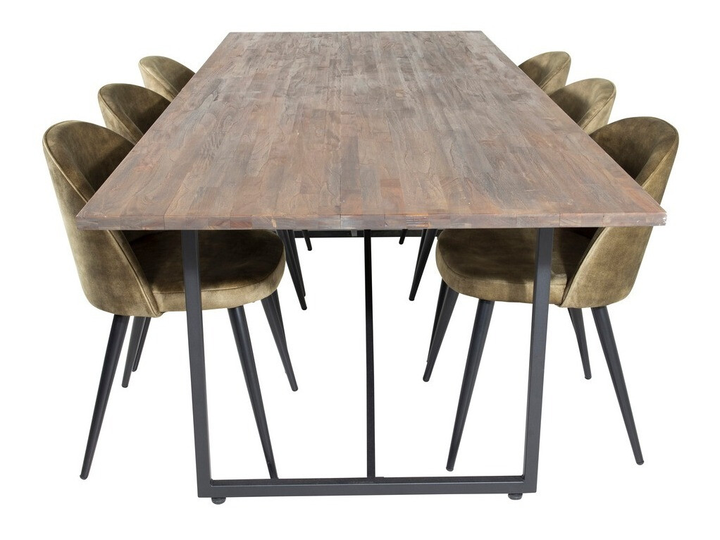 Set sala da pranzo Dallas 1598 (Verde polveroso)