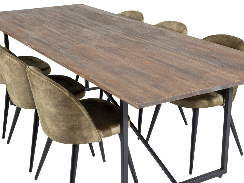 Set sala da pranzo Dallas 1598 (Verde polveroso)