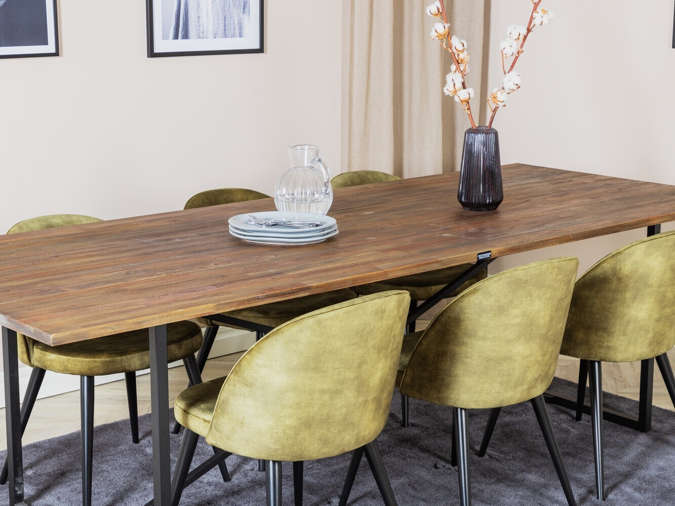 Set sala da pranzo Dallas 1598 (Verde polveroso)