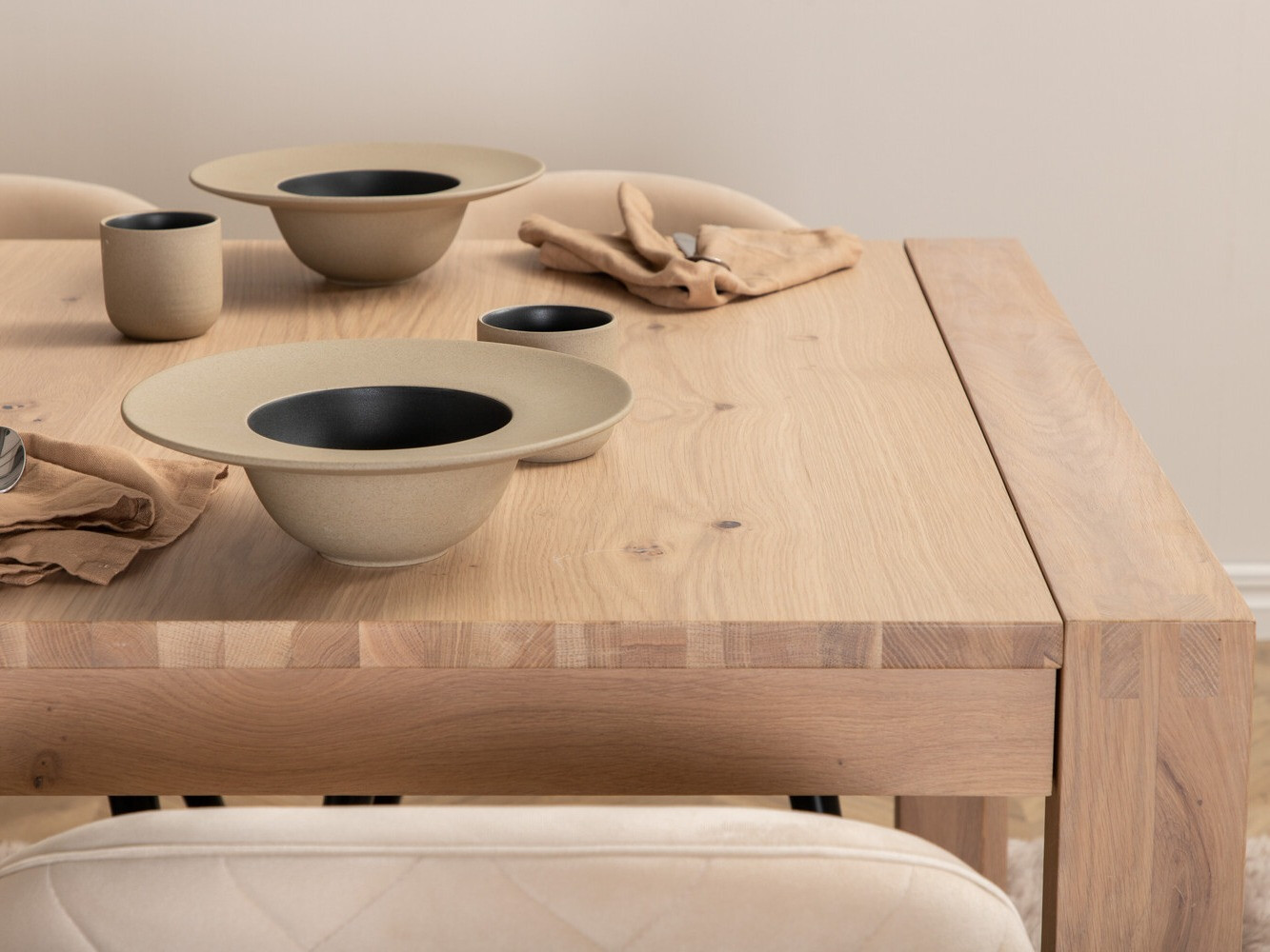 Set sala da pranzo Dallas 2952 (Beige + Nero)