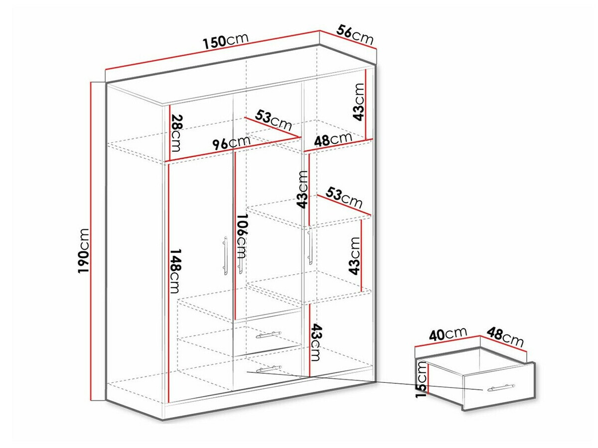 Armadio Cavmero 102 (Antracite)