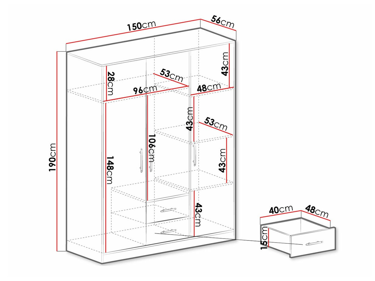 Armadio Cavmero 102 (Sonoma quercia + Bianco)