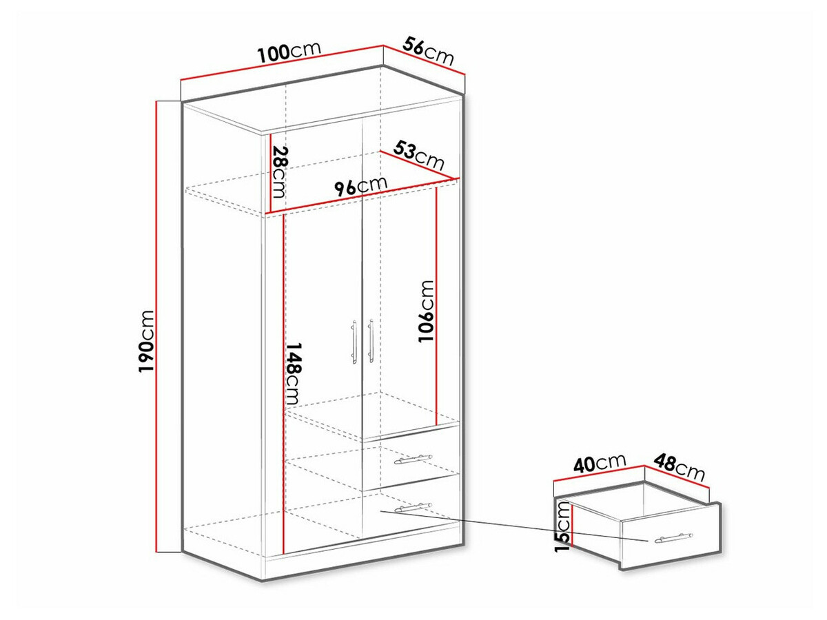 Armadio Cavmero 105 (Antracite)