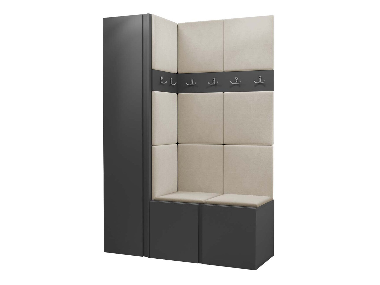 Set arredo da corridoio Pinis IX (Grafite)