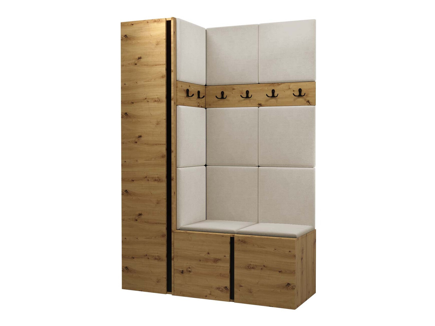 Set arredo da corridoio Pinis IX (Rovere Artisan)