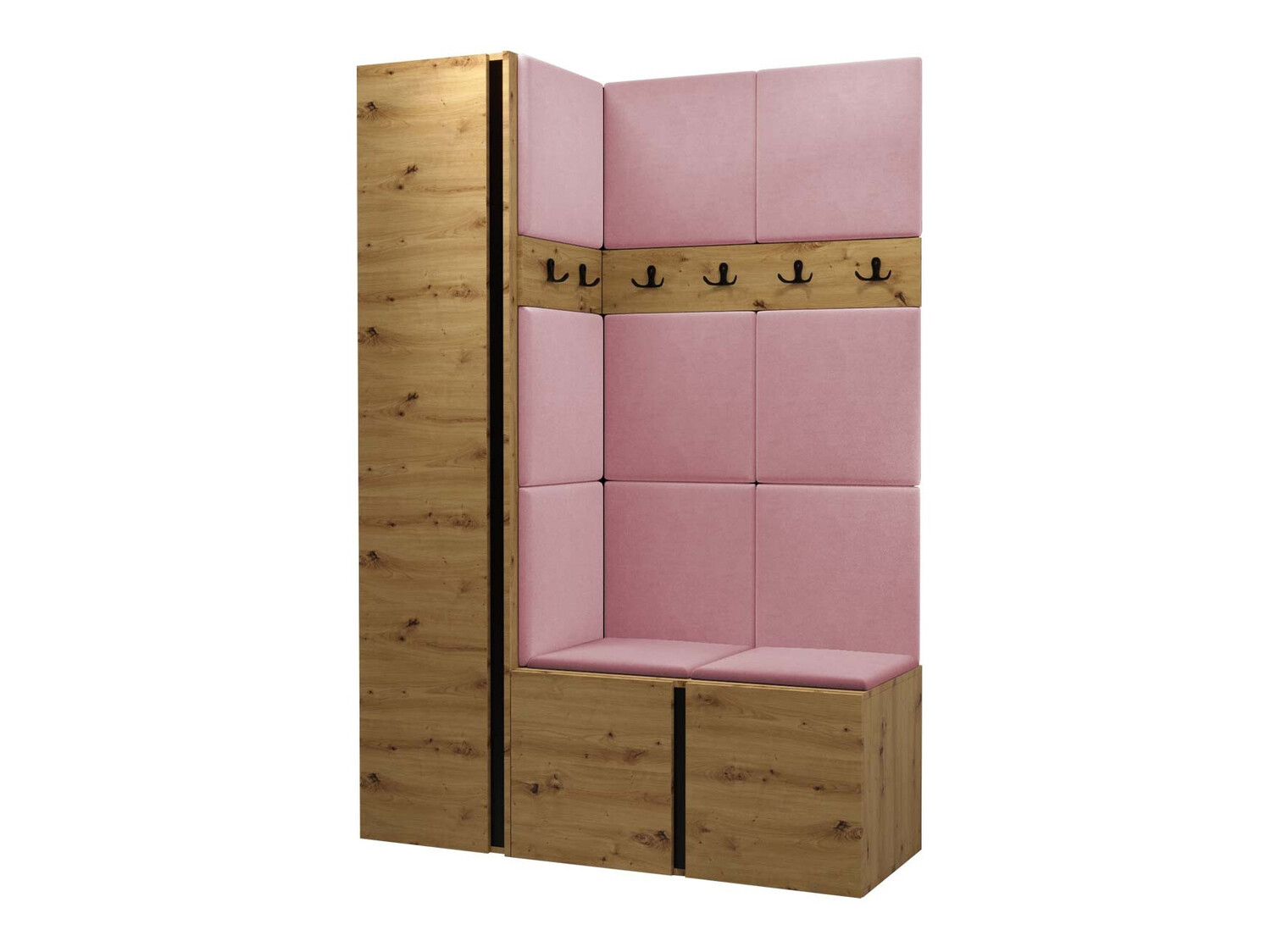 Set arredo da corridoio Pinis IX (Rovere Artisan)