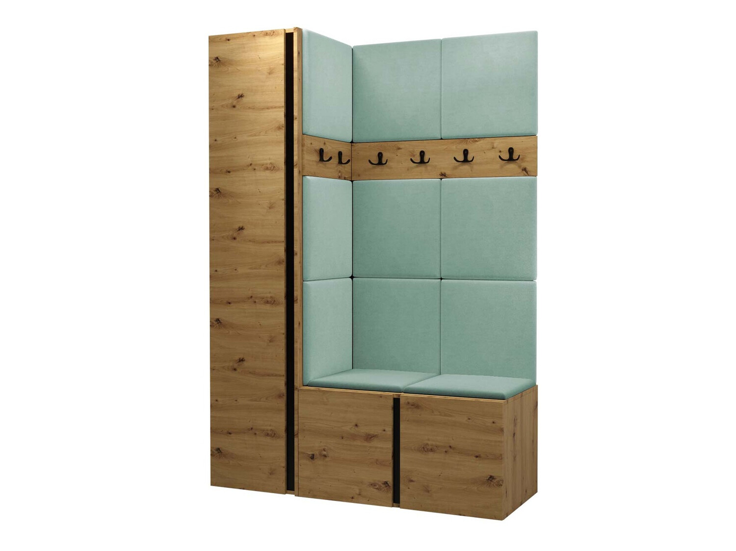 Set arredo da corridoio Pinis IX (Rovere Artisan)