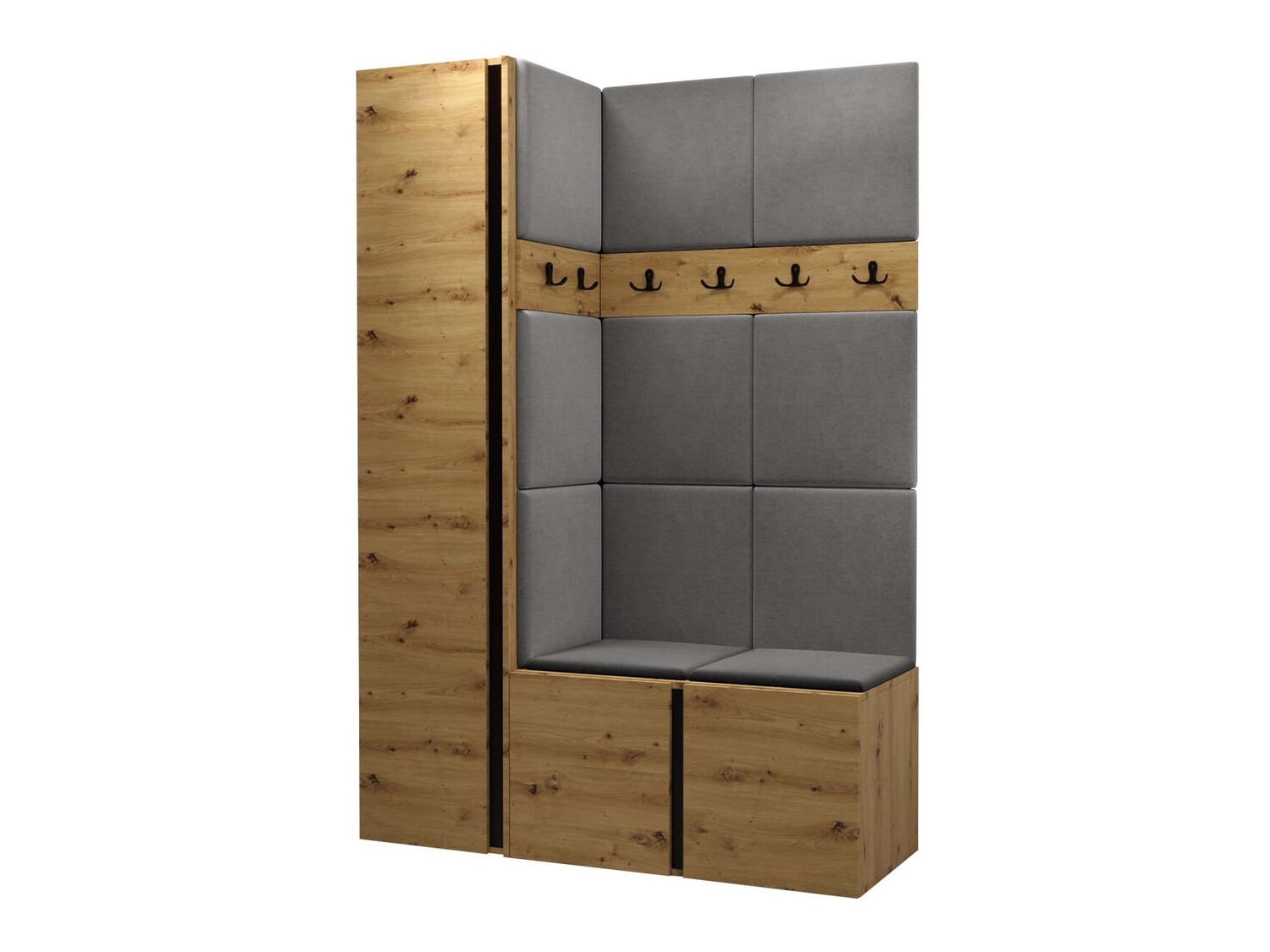 Set arredo da corridoio Pinis IX (Rovere Artisan)
