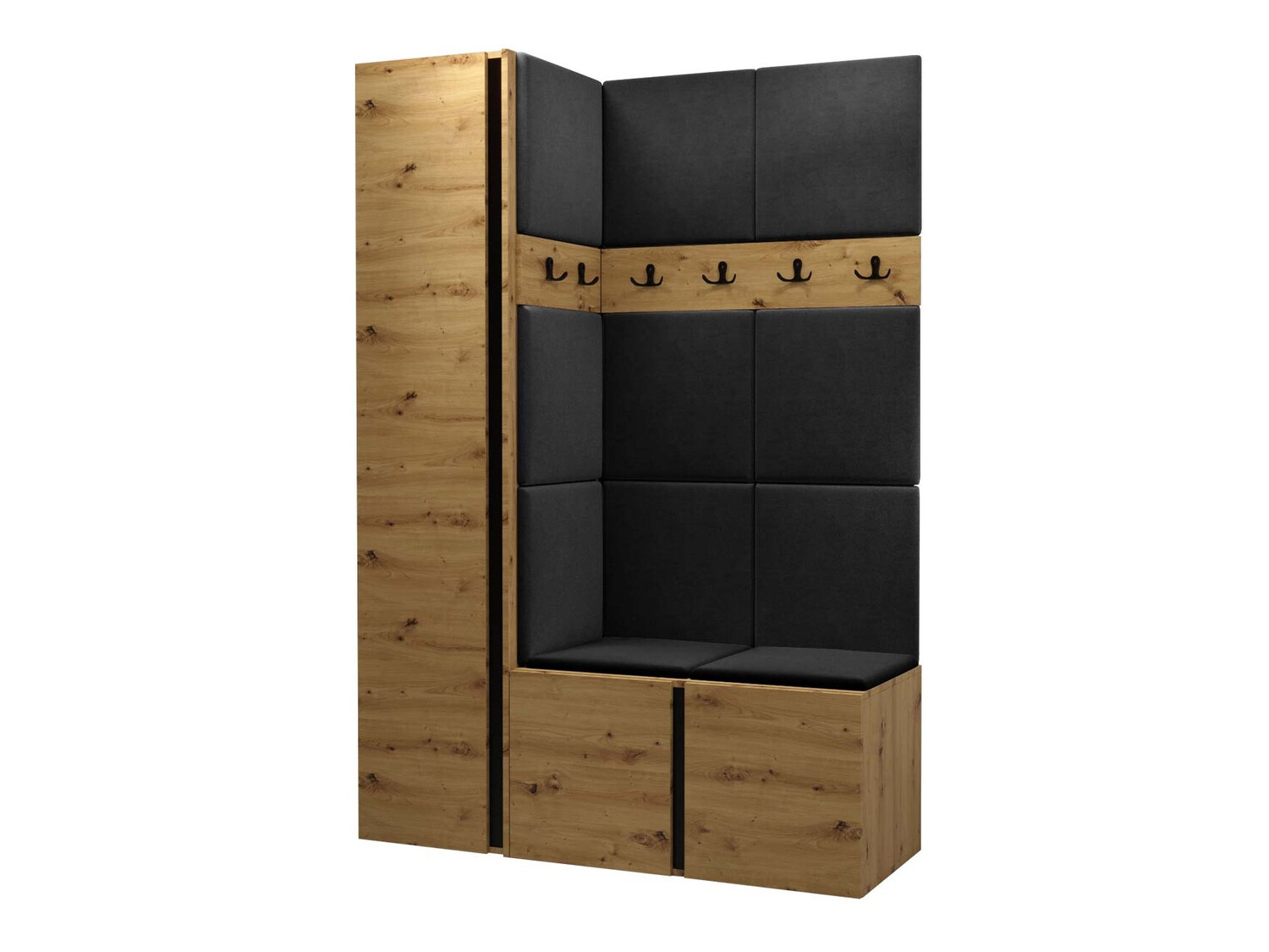 Set arredo da corridoio Pinis IX (Rovere Artisan)