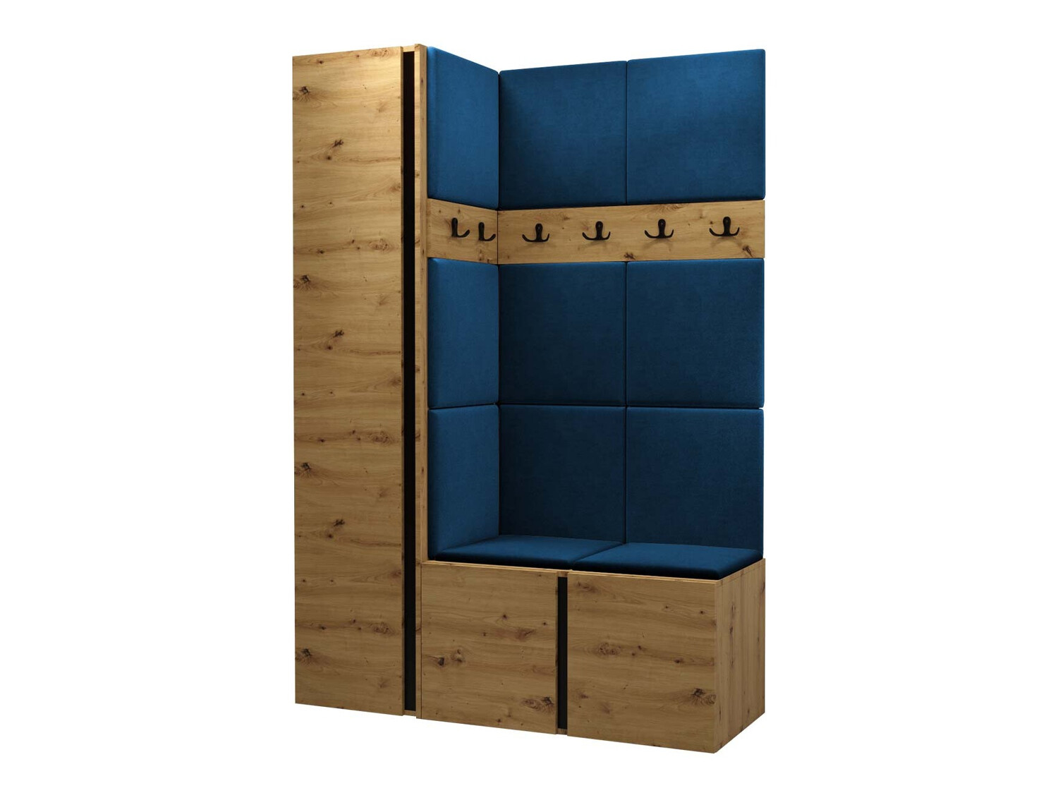 Set arredo da corridoio Pinis IX (Rovere Artisan)