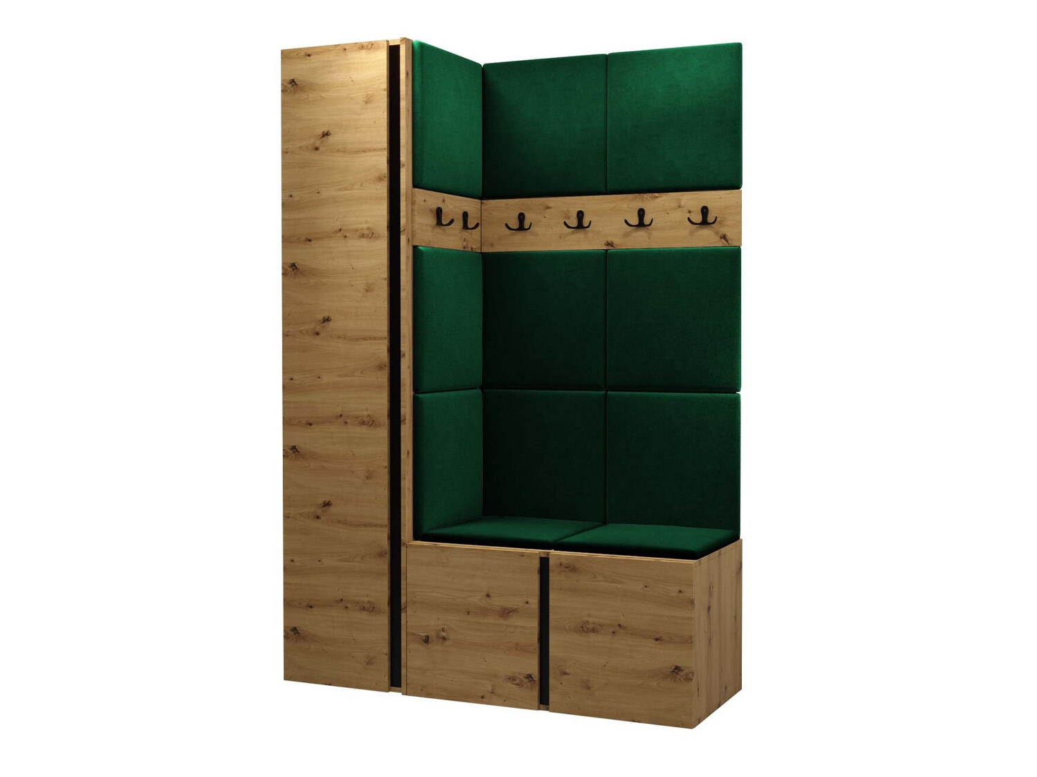 Set arredo da corridoio Pinis IX (Rovere Artisan)