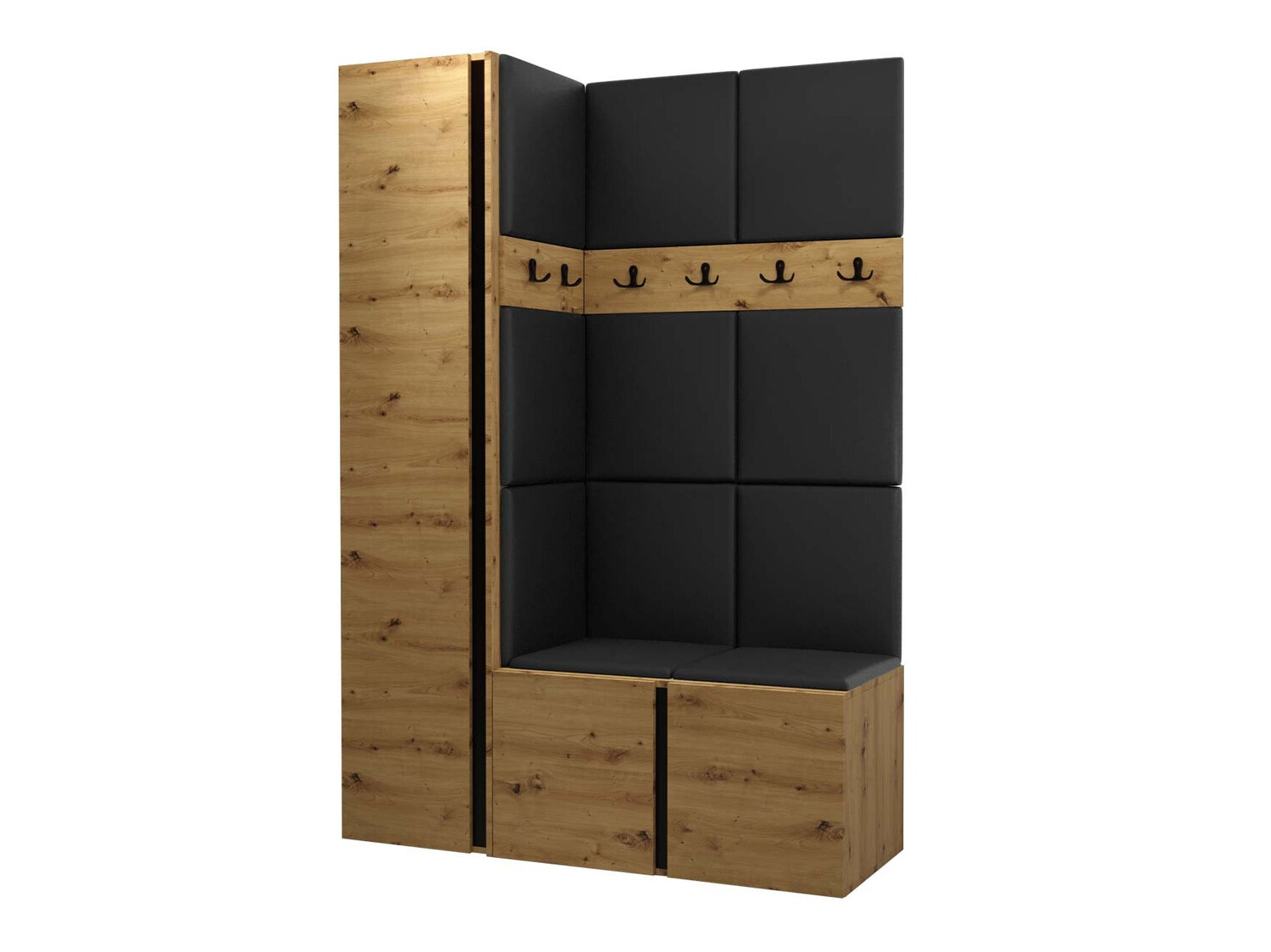 Set arredo da corridoio Pinis IX (Rovere Artisan)