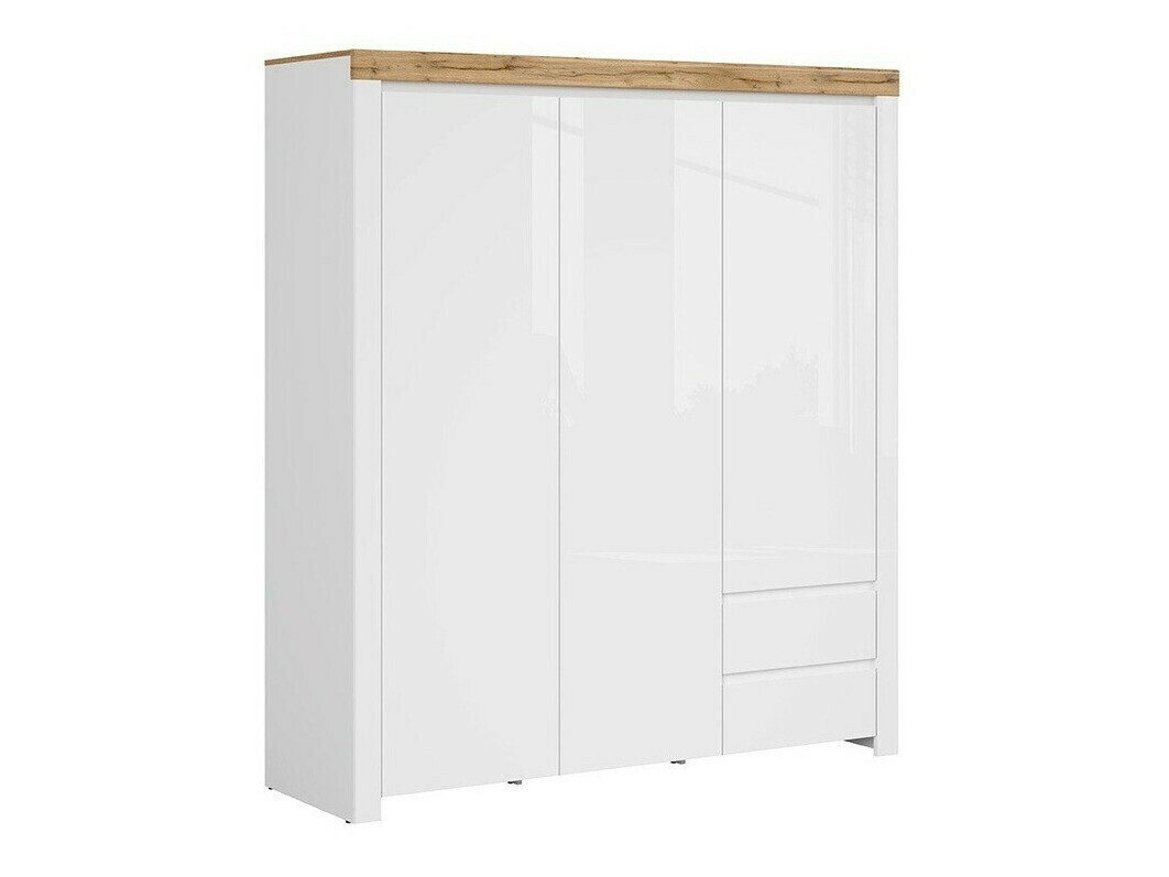 Armadio Sonsoru 120 (Bianco + Bianco lucido + Quercia di Wotan)