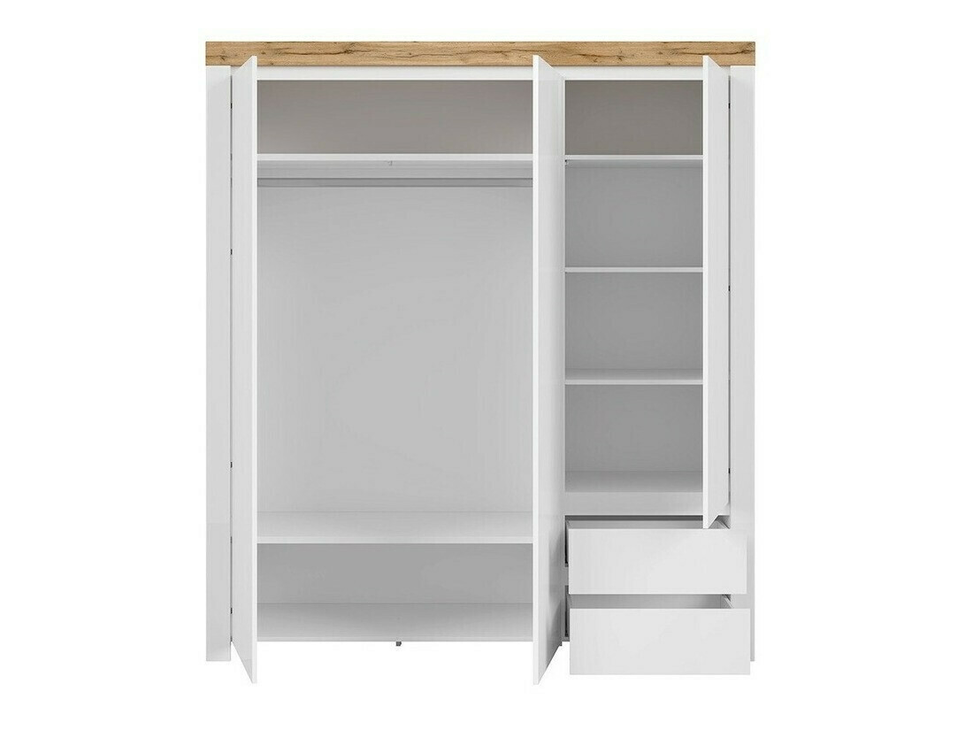 Armadio Sonsoru 120 (Bianco + Bianco lucido + Quercia di Wotan)