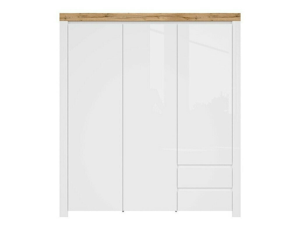 Armadio Sonsoru 120 (Bianco + Bianco lucido + Quercia di Wotan)