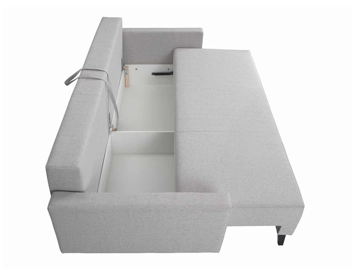 Divano letto Delbene 129 (Aura 23 + Nero lucido)