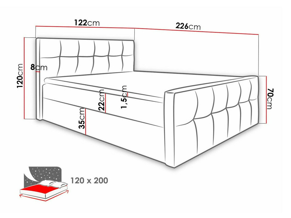 Letto continentale Scriptum (Soft 011)
