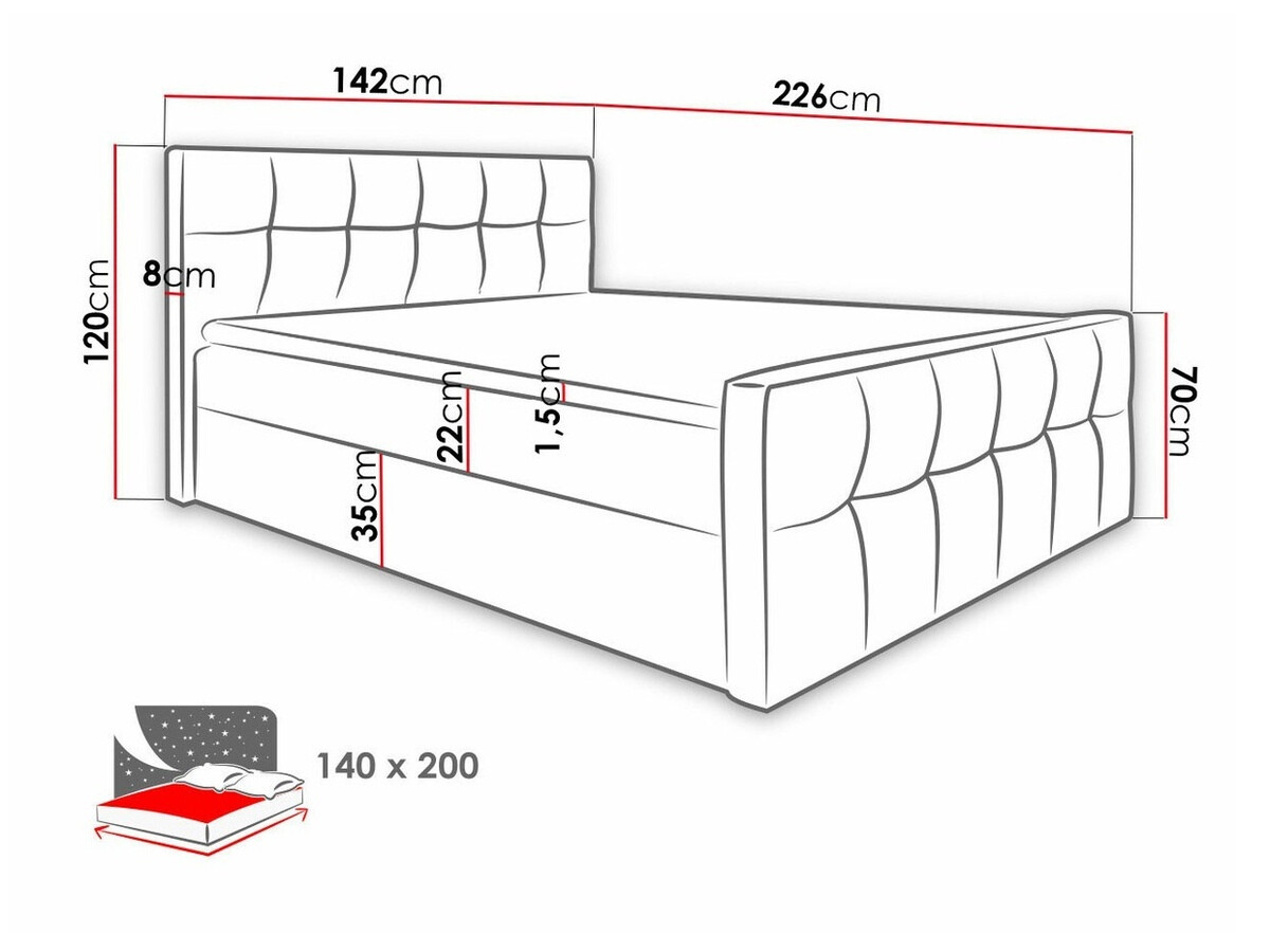 Letto continentale Scriptum (Soft 011)