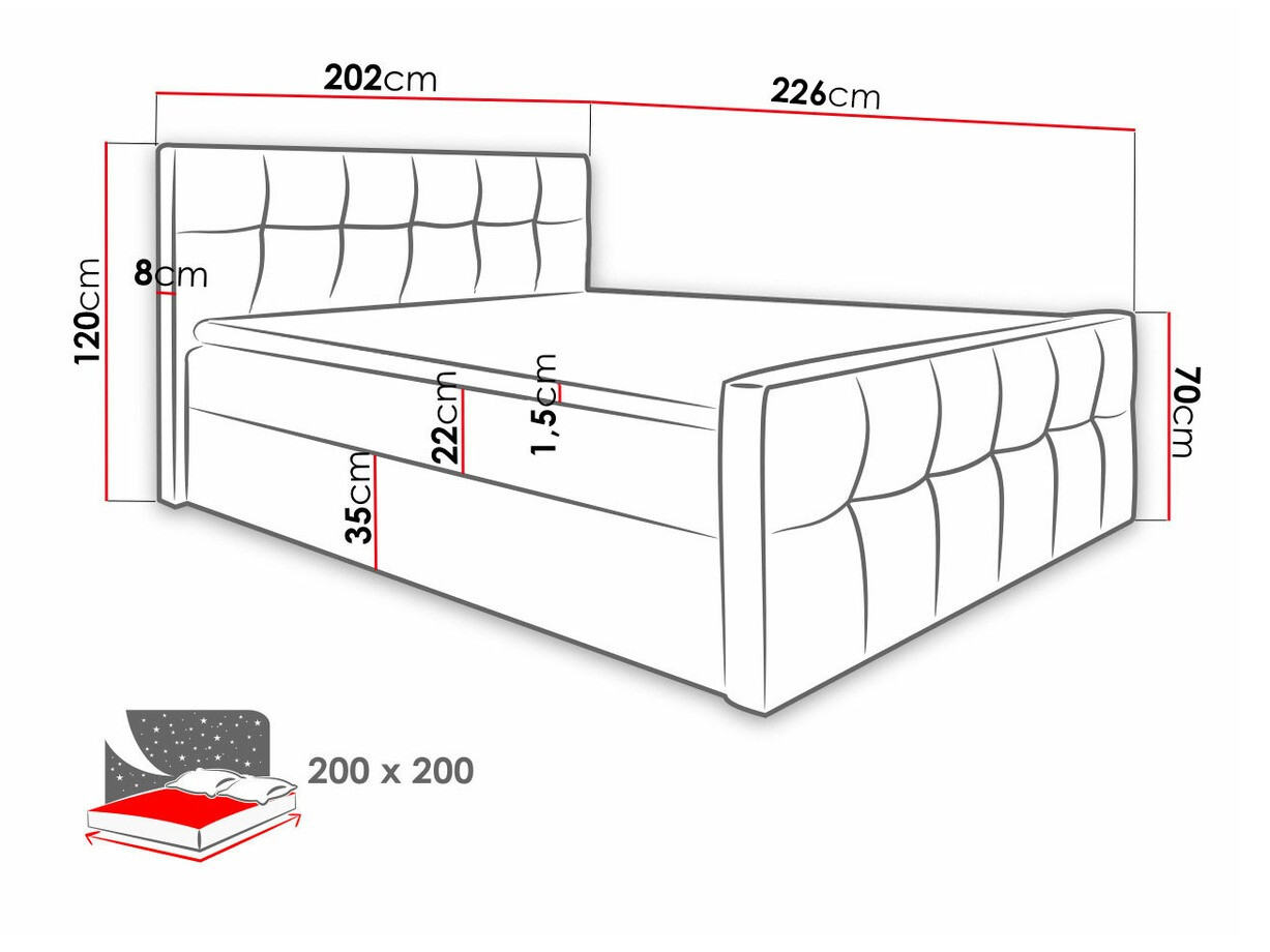 Letto continentale Scriptum (Soft 017)