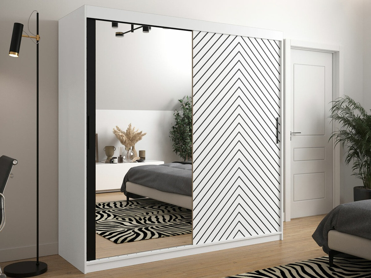 Armadio Hartford 315 (Bianco + Nero)