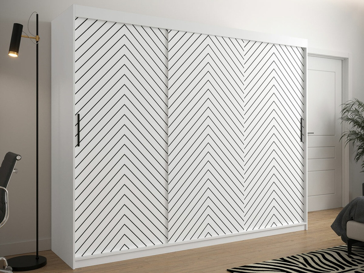 Armadio Hartford 316 (Bianco + Nero)