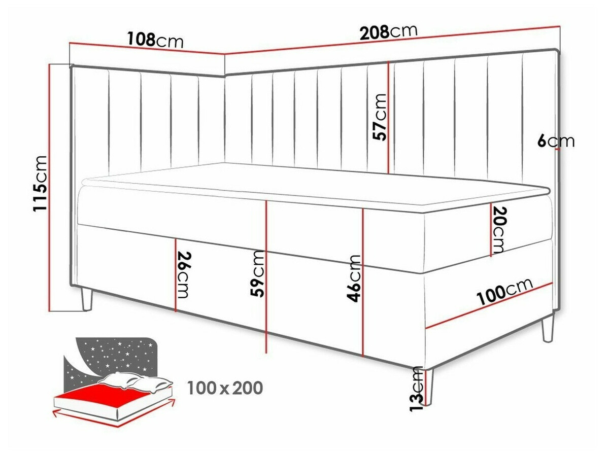 Letto continentale Lucus (Soft 017 + Fresh 12)