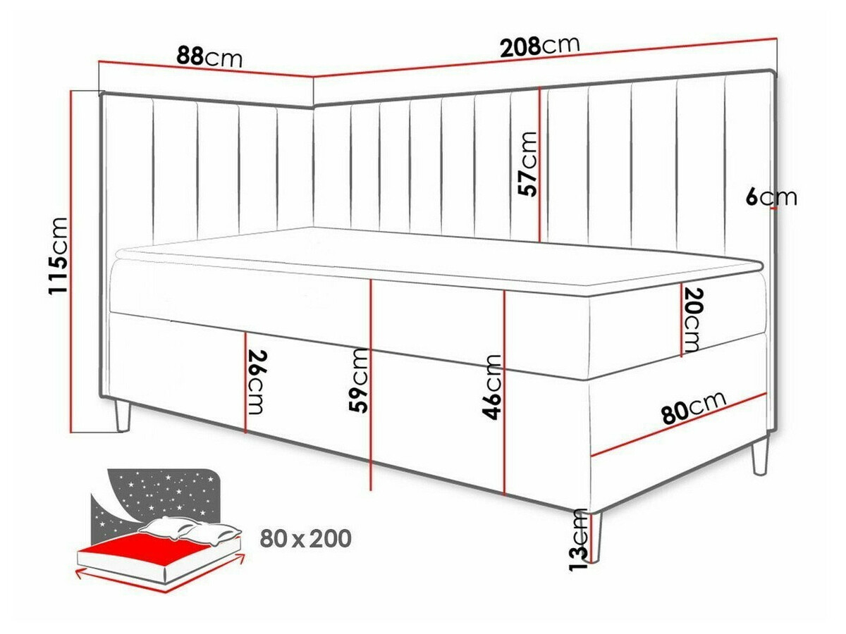 Letto continentale Lucus (Soft 017 + Fresh 37)