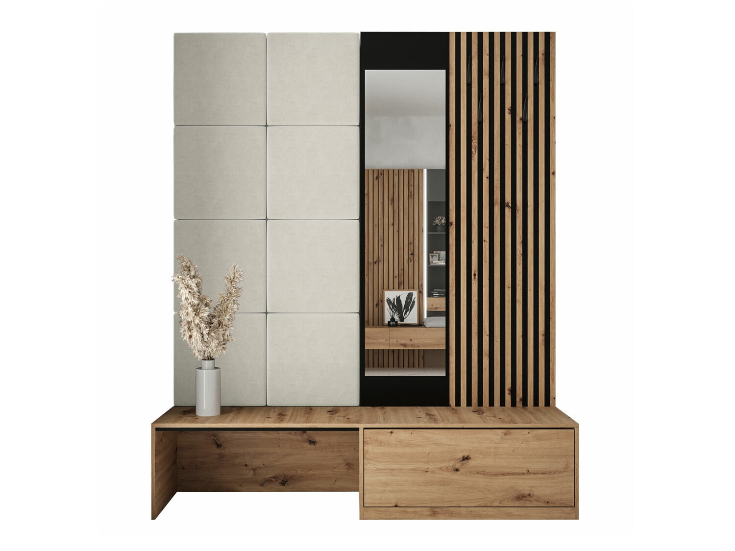 Set arredo da corridoio Fabor (Rovere Artisan + Manila 02)