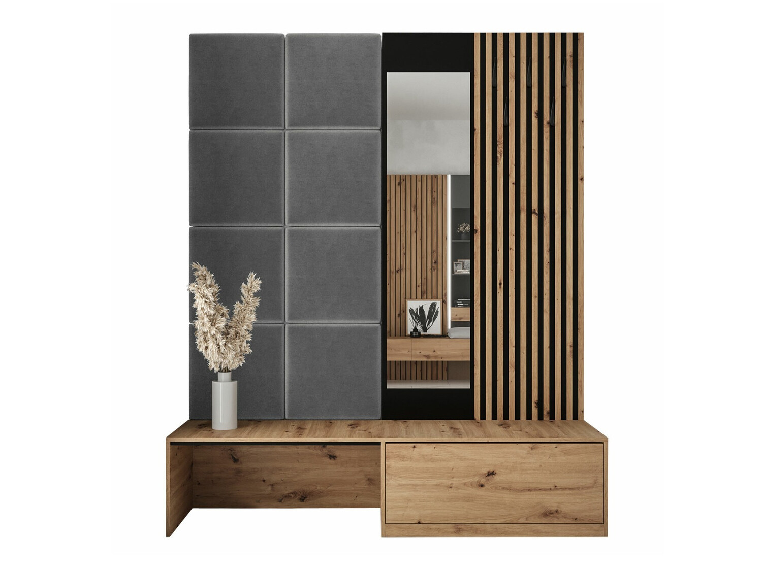 Set arredo da corridoio Fabor (Rovere Artisan + Manila 16)