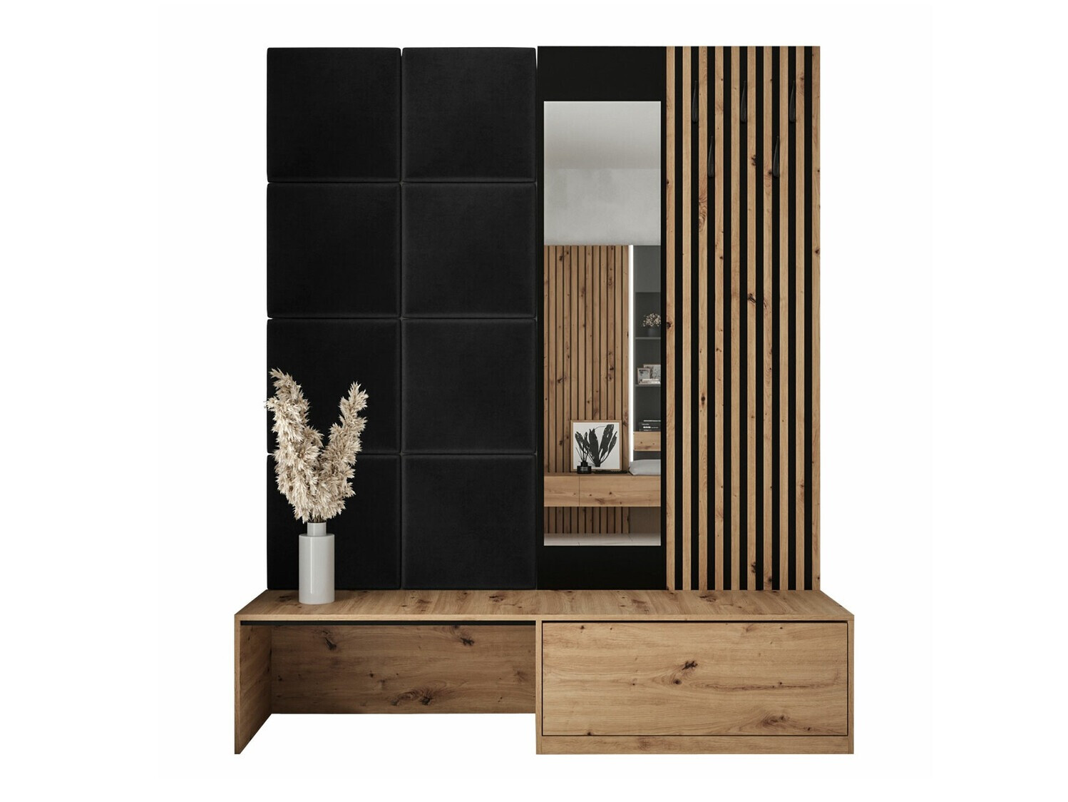 Set arredo da corridoio Fabor (Rovere Artisan + Manila 18)