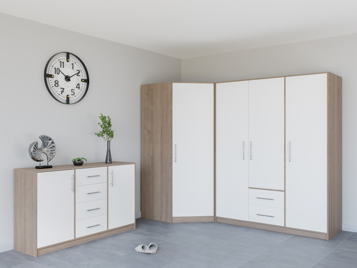 Armadio Cavmero 102 (Sonoma quercia + Bianco)