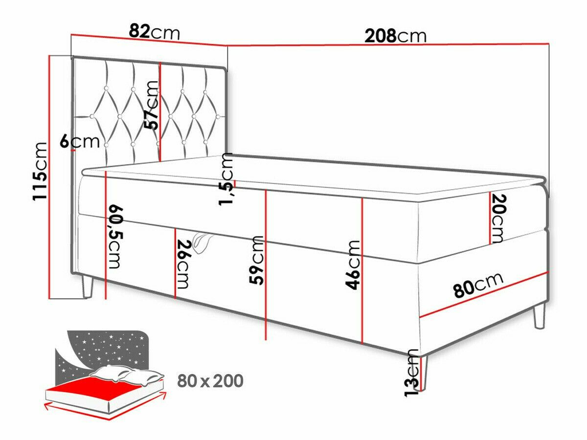 Letto continentale Lucus VII (Soft 017 + Fresh 11)