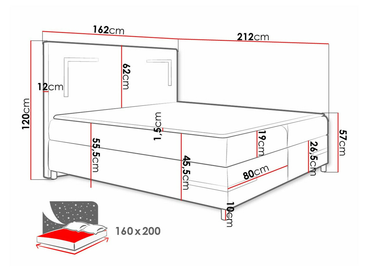 Letto continentale Vallis (Soft 011)