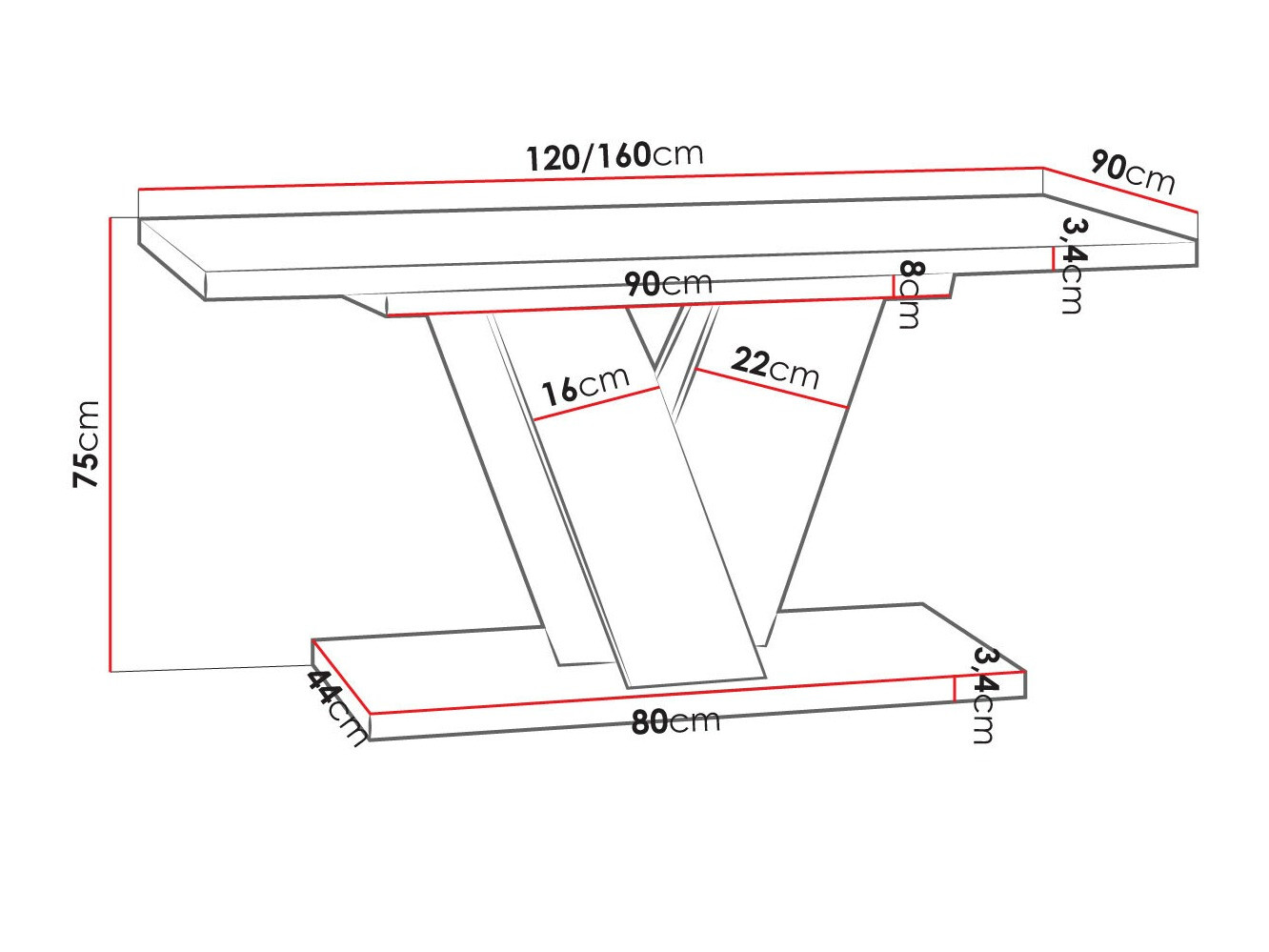 Tavolo Goodyear 125 (Rovere Artisan + Nero)