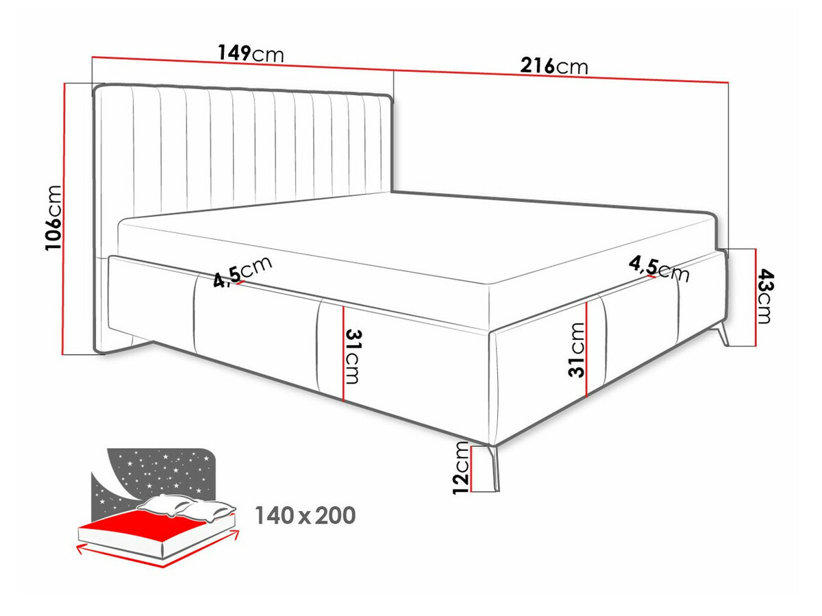 Letto ComfiDream Onana (Fresh 11)