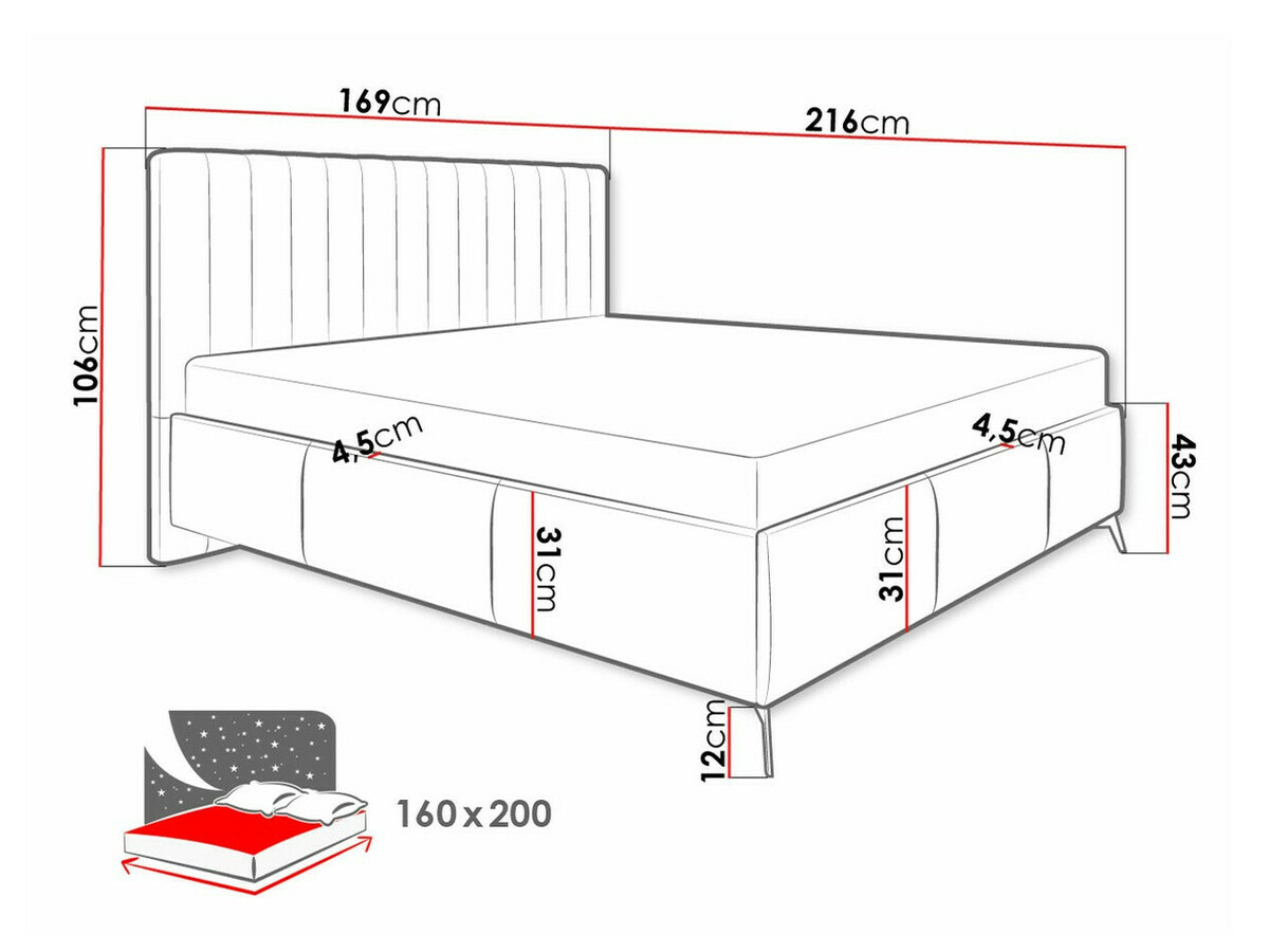 Letto ComfiDream Onana (Fresh 32)