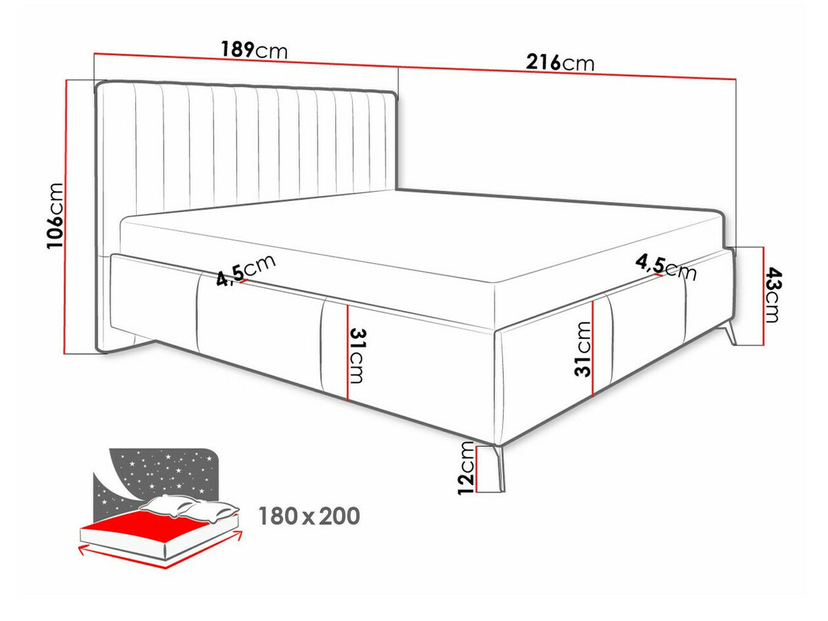 Letto ComfiDream Onana (Fresh 32)