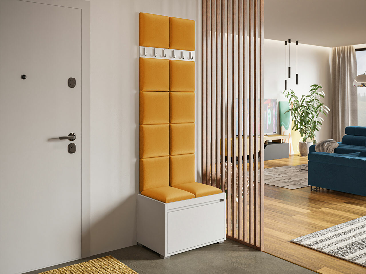 Set arredo da corridoio Comfivo Pinus VII (Bianco + Manila 32)