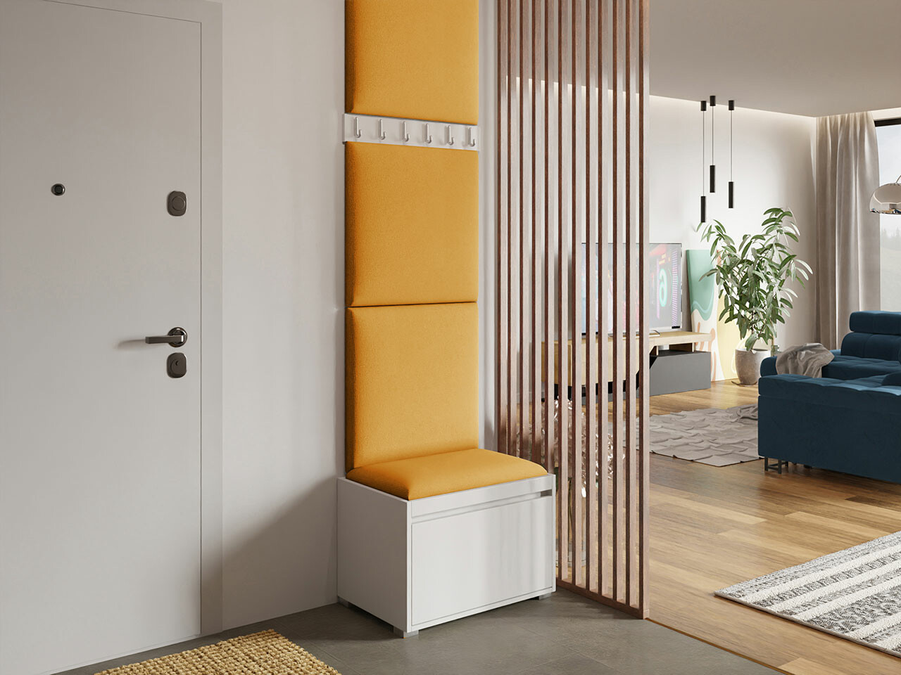 Set arredo da corridoio Comfivo Pinus IX (Bianco + Manila 32)