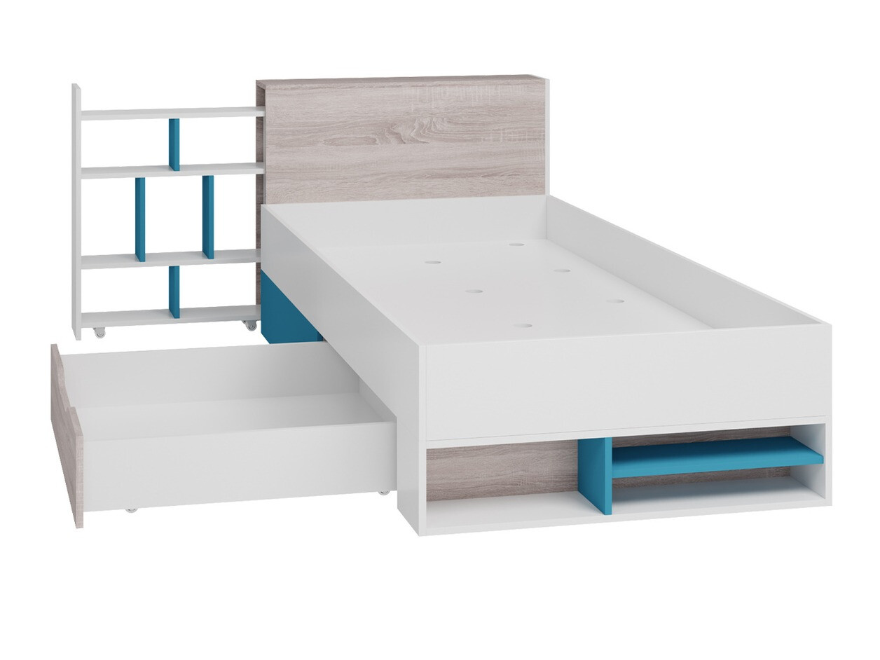 Set Camerette per bambini Camteso 114 (Nero + Quercia + Beige)