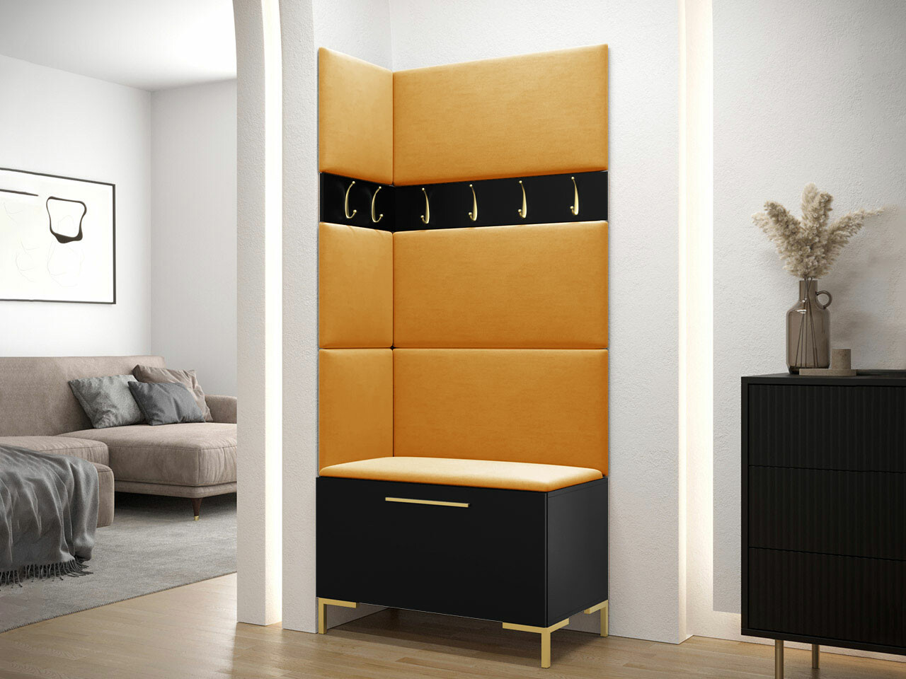 Set arredo da corridoio Nomal IV (Nero)