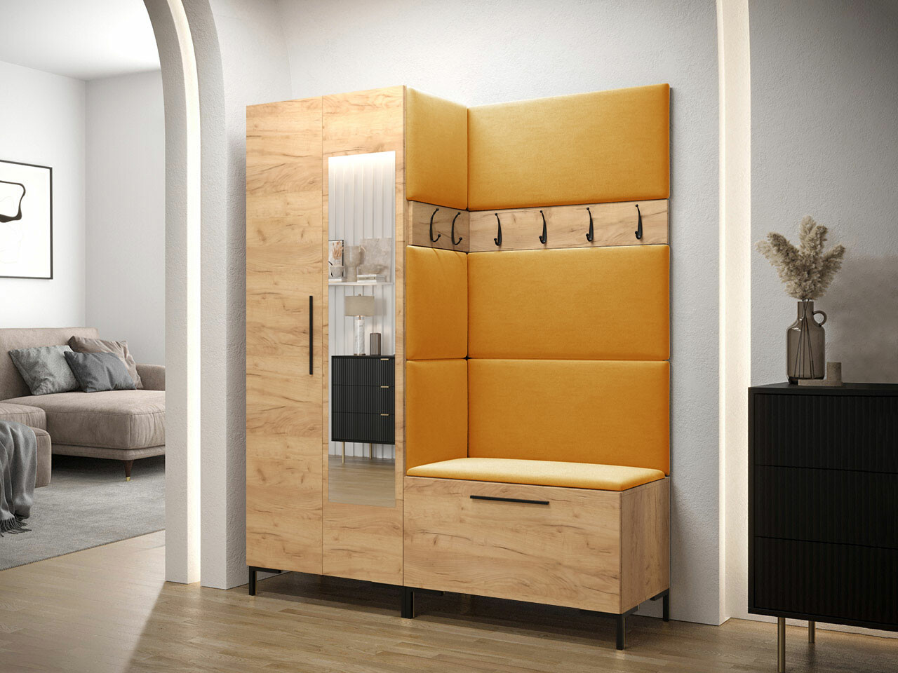 Set arredo da corridoio Nomal IX (Craft quercia)
